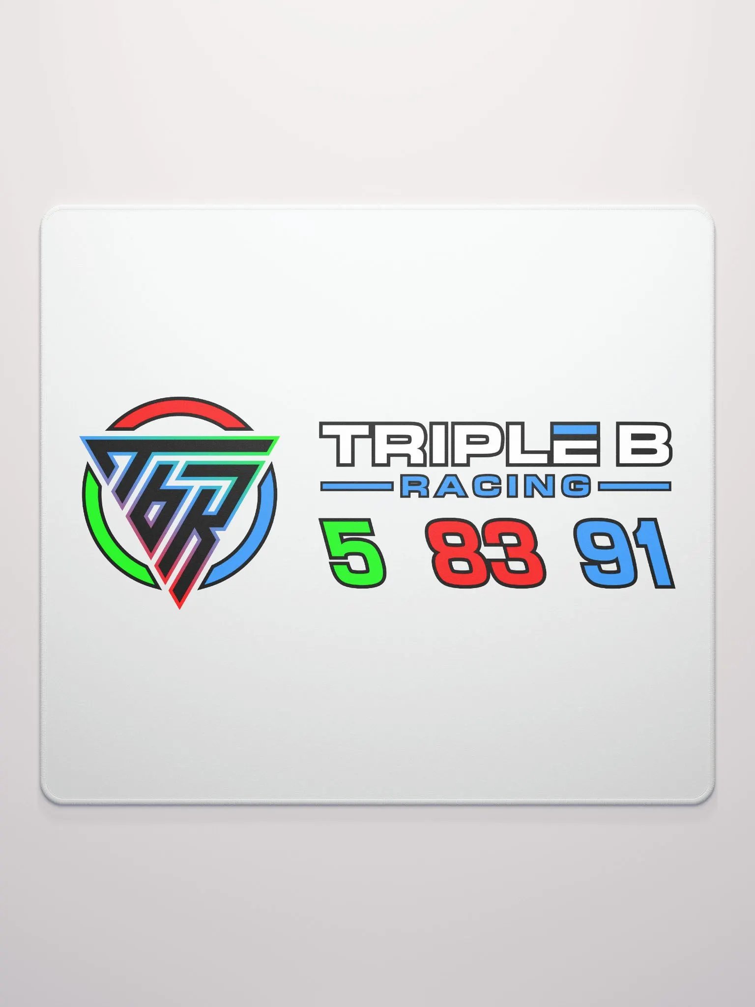 PRIZM Triple B Racing numbers mouse pad (Light Grey) product image (3)