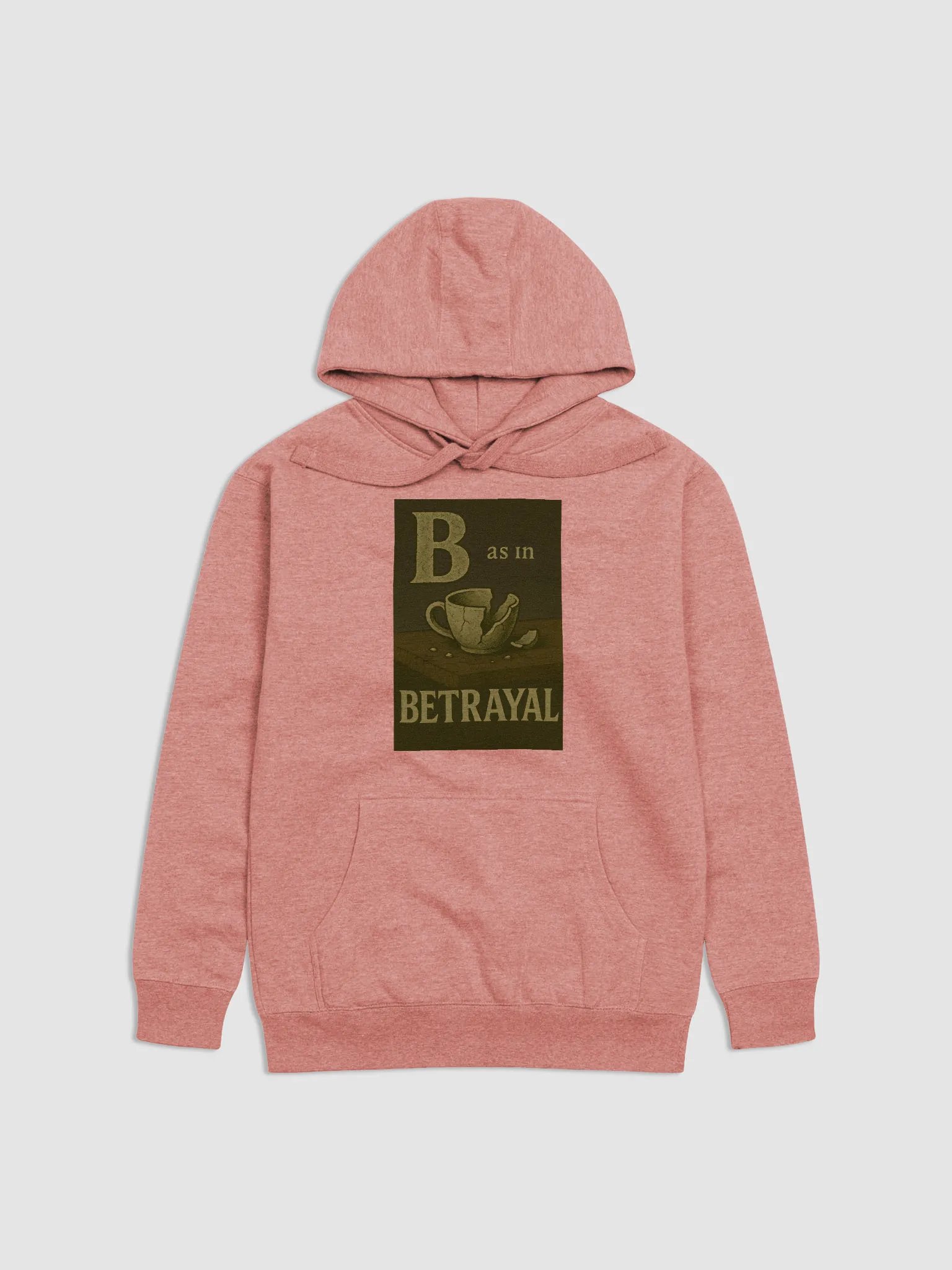 B as in betrayal cotton unisex premium hoodie by dark alphabet product image (1)