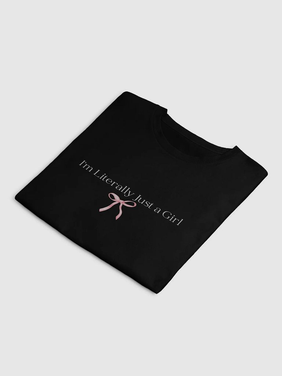 'I'm Literally Just a Girl' Crop Top (Black only) product image (8)