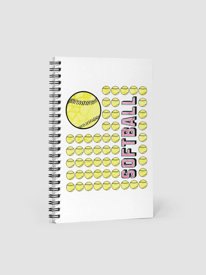 US Flag Softball Swirls Spiral Notebook product image (1)
