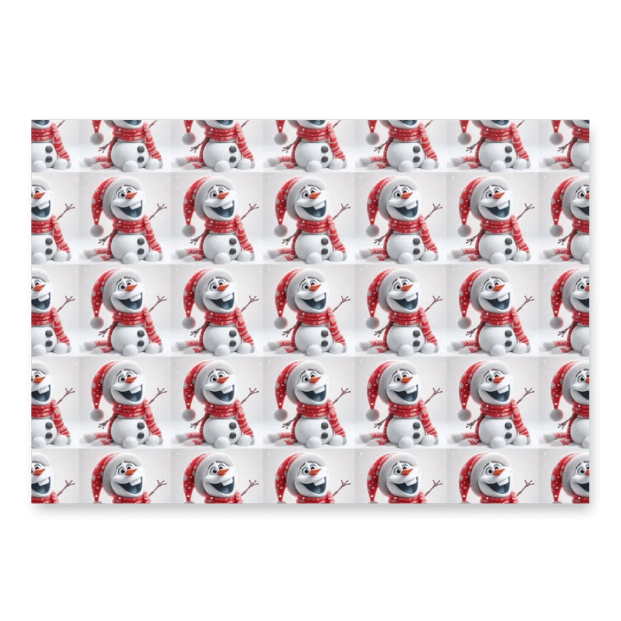 Happy Snowman Gift wrap product image (1)