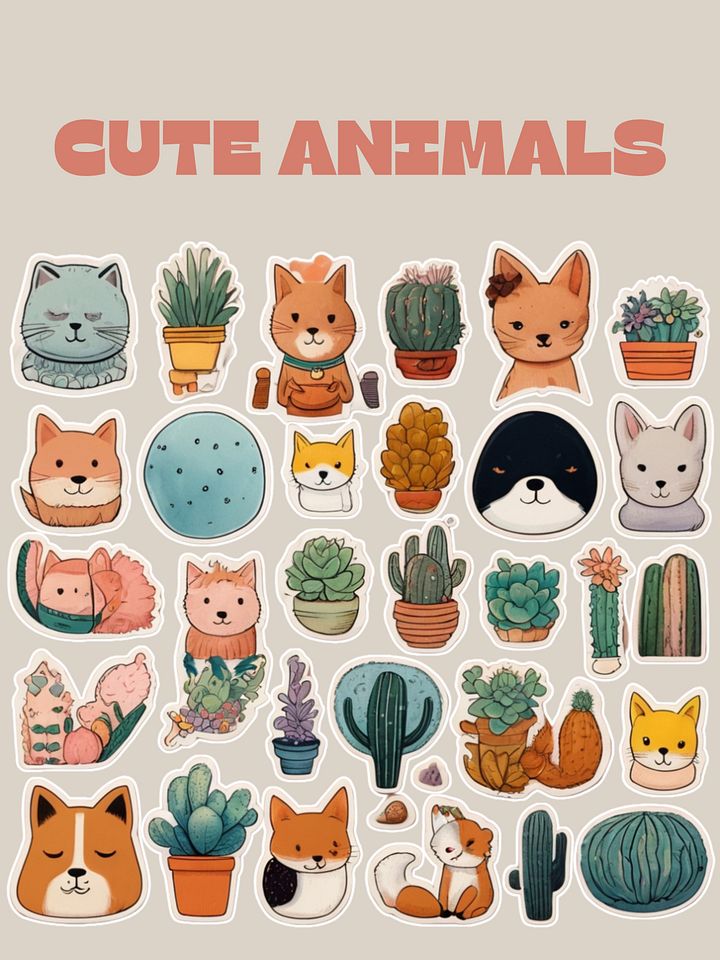 Cute Animals Sticker Sheet product image (2)