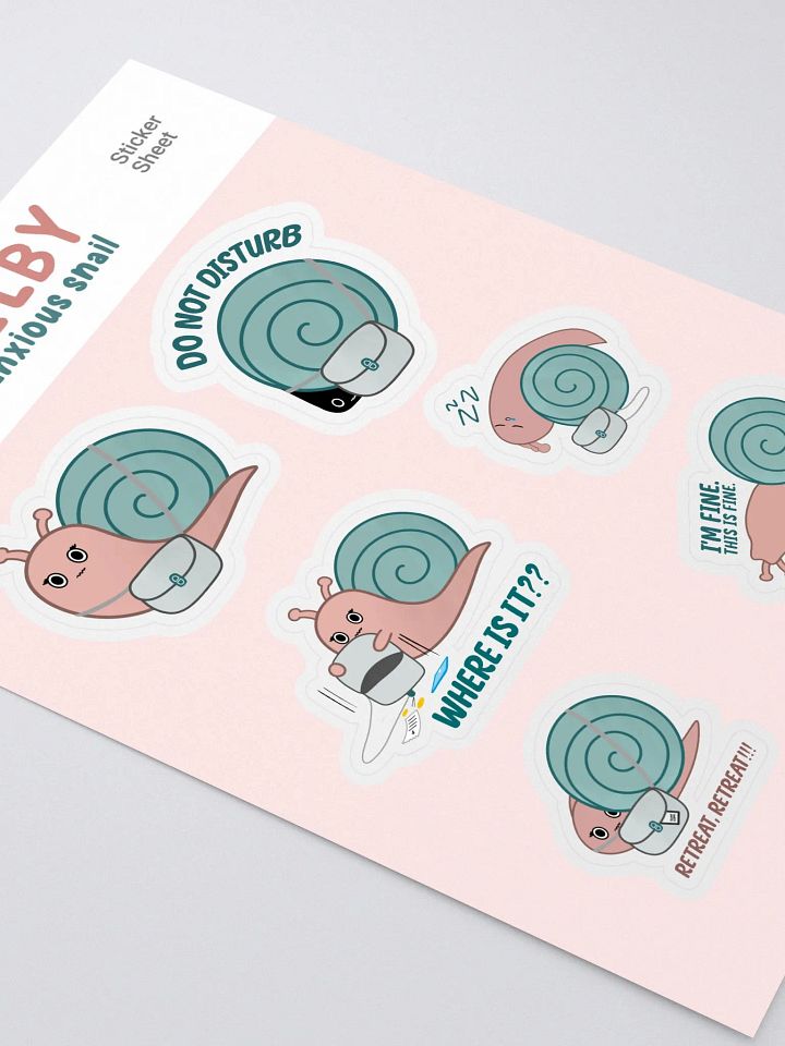 Shelby the Anxious Snail - Sticker Sheet product image (2)