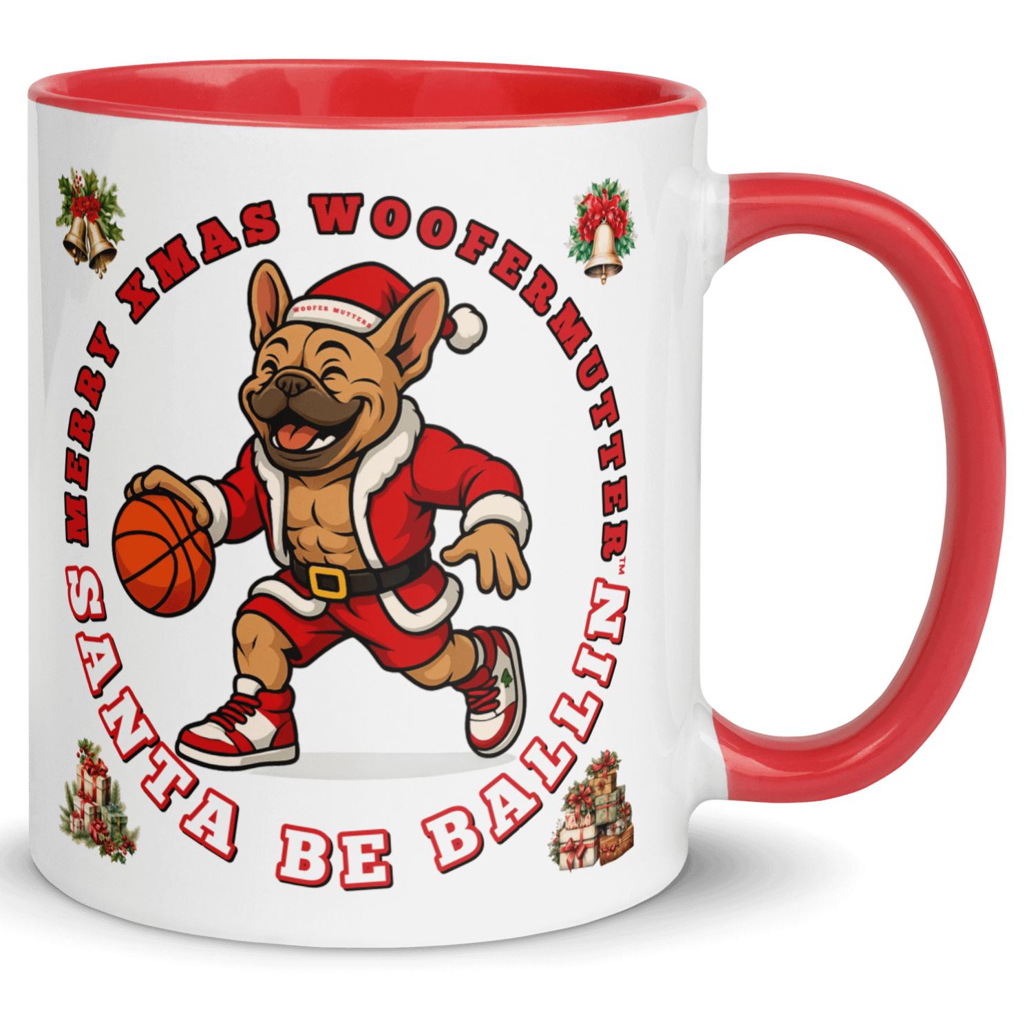 WooferMutter™ Santa Be Ballin Xmas Mug - French Bulldawg product image (10)