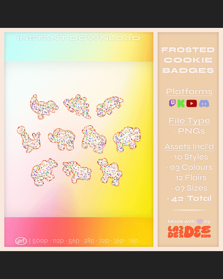 Frosted Animal Cookie Badges product image (1)