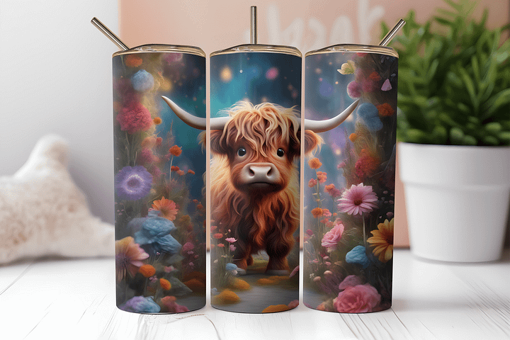 Highland Cow Meadow Tumbler product image (2)