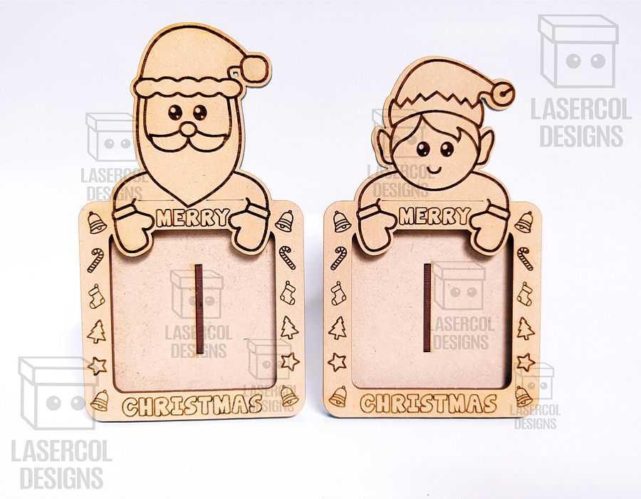 Christmas Ornaments Photo Frame Set 1 - Laser Cut Files product image (4)