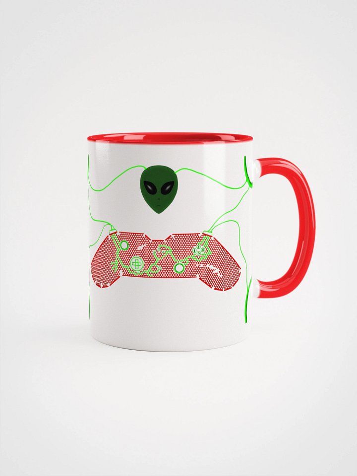 Neon Alien Game Controllers Ceramic Mug product image (1)