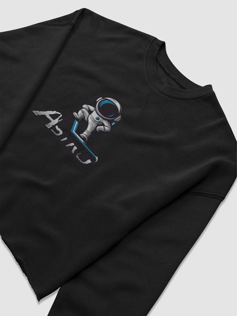 Astro Women's Fleece Crop Sweatshirt - Stylish Black Cosmic Design product image (7)