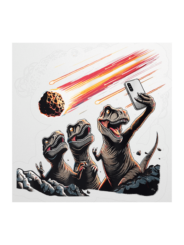 Dinosaur T-Rex Selfie Novelty Sticker product image (1)