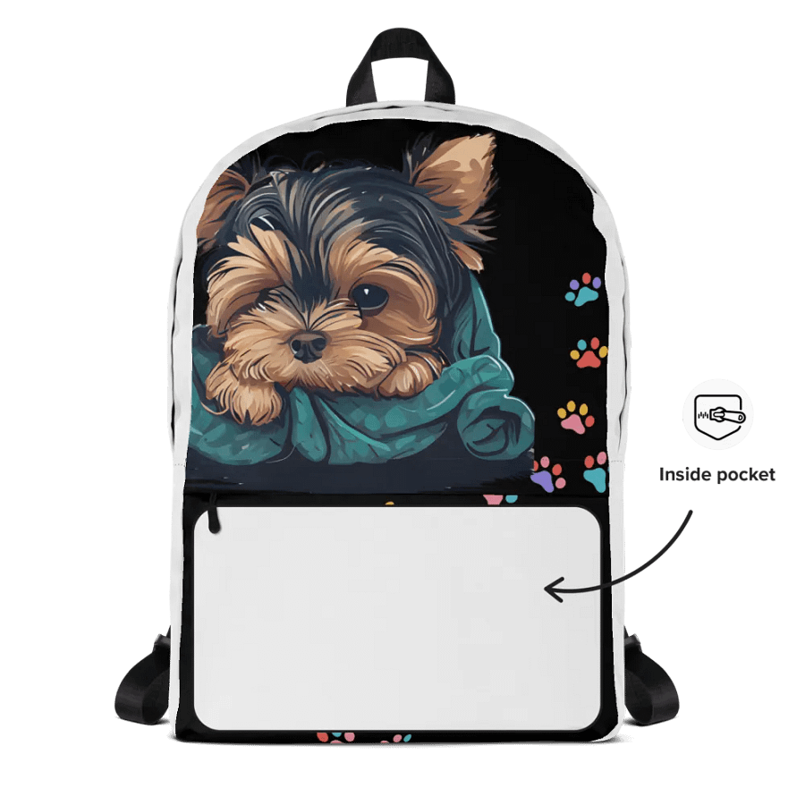 Whimsical Yorkie All-Over Print Backpack product image (12)