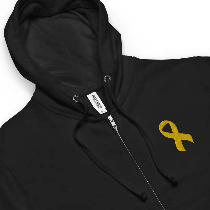 Fight Like A Kid Childhood cancer Awareness Zip up hoodie product image (2)
