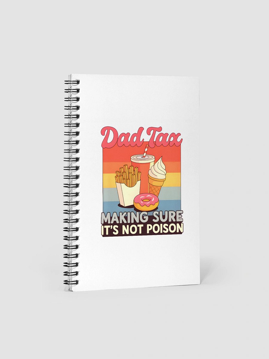 Funny Dad Tax Spiral Notebook – Vintage Food Humor Gift for Dads product image (1)