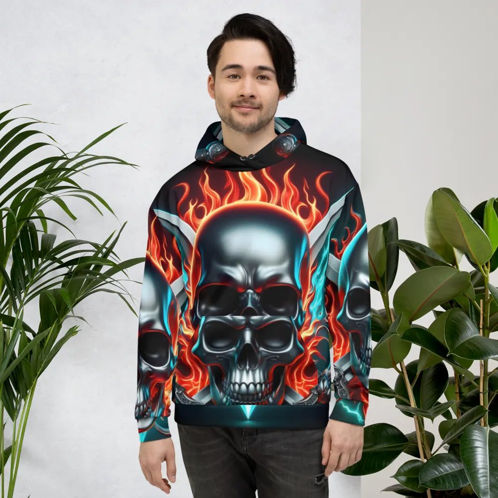 Fierce Skull All-Over Hoodie - Unisex Skull Hoodie #34 product image (4)