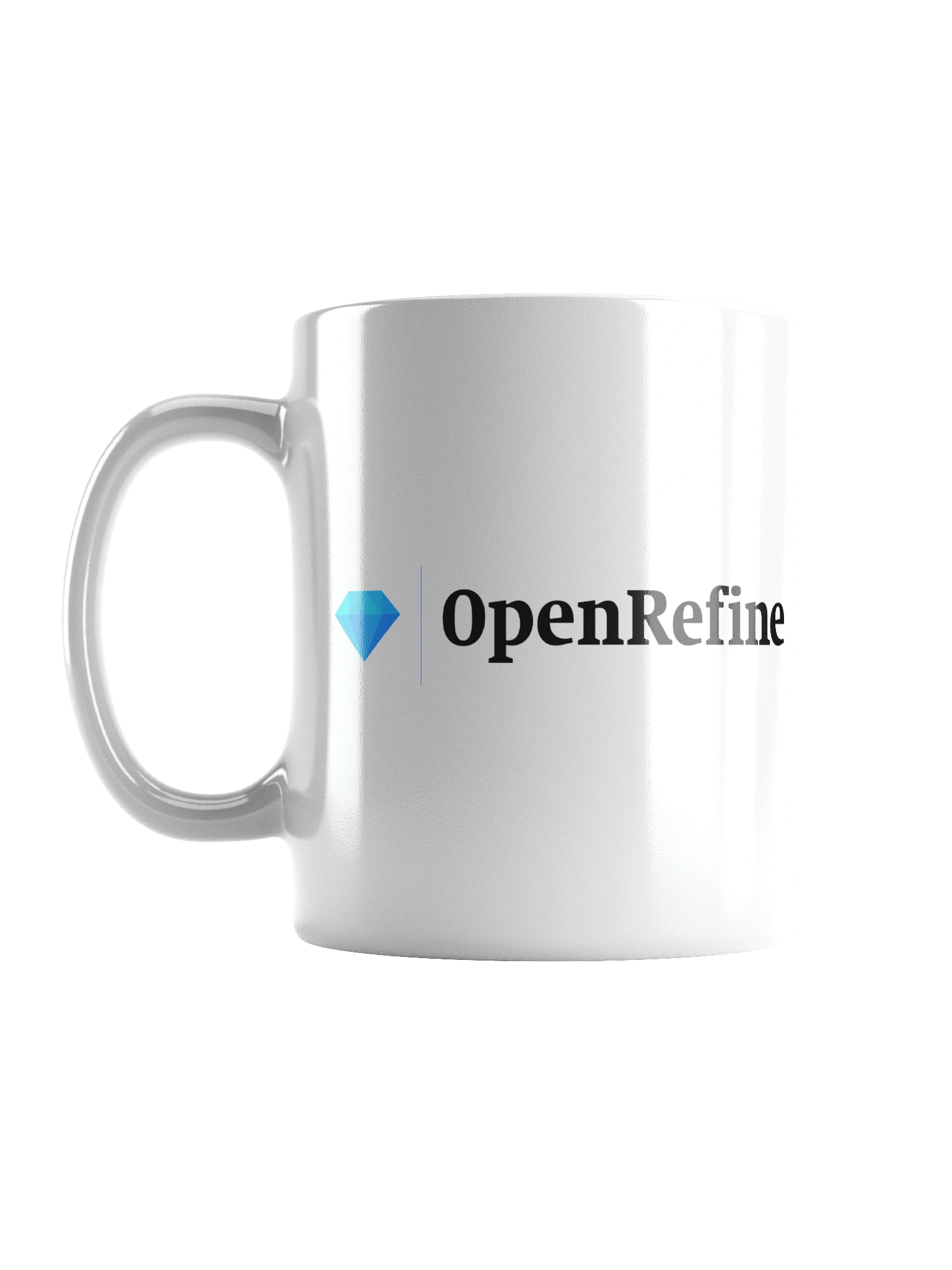 OpenRefine Mug - White with Diamond logo product image (1)