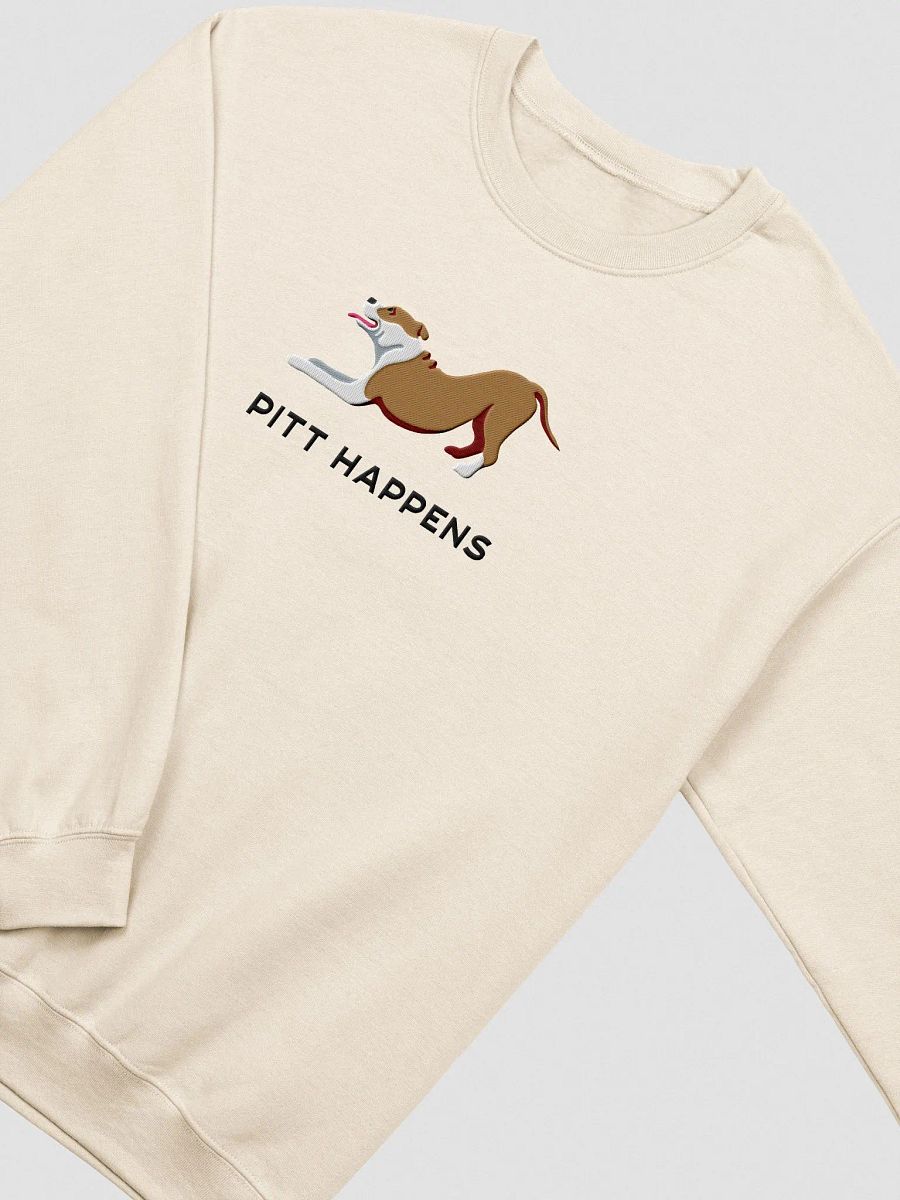 Pitt Happens Sweatshirt (Embroidered) of a Pitbull Terrier product image (5)