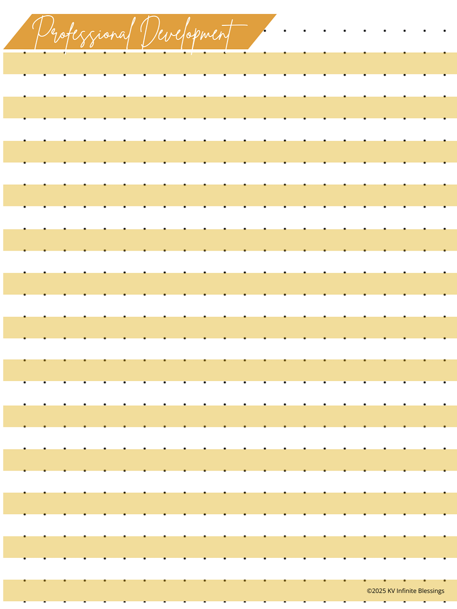 Professional Growth Journal – Printable Bullet Journal Layout for Educators product image (8)