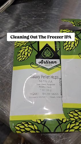 Had a bunch of older IPA hops in the freezer and figured, why not? I have a feeling this will be pretty good.

#Homebrew #cra...