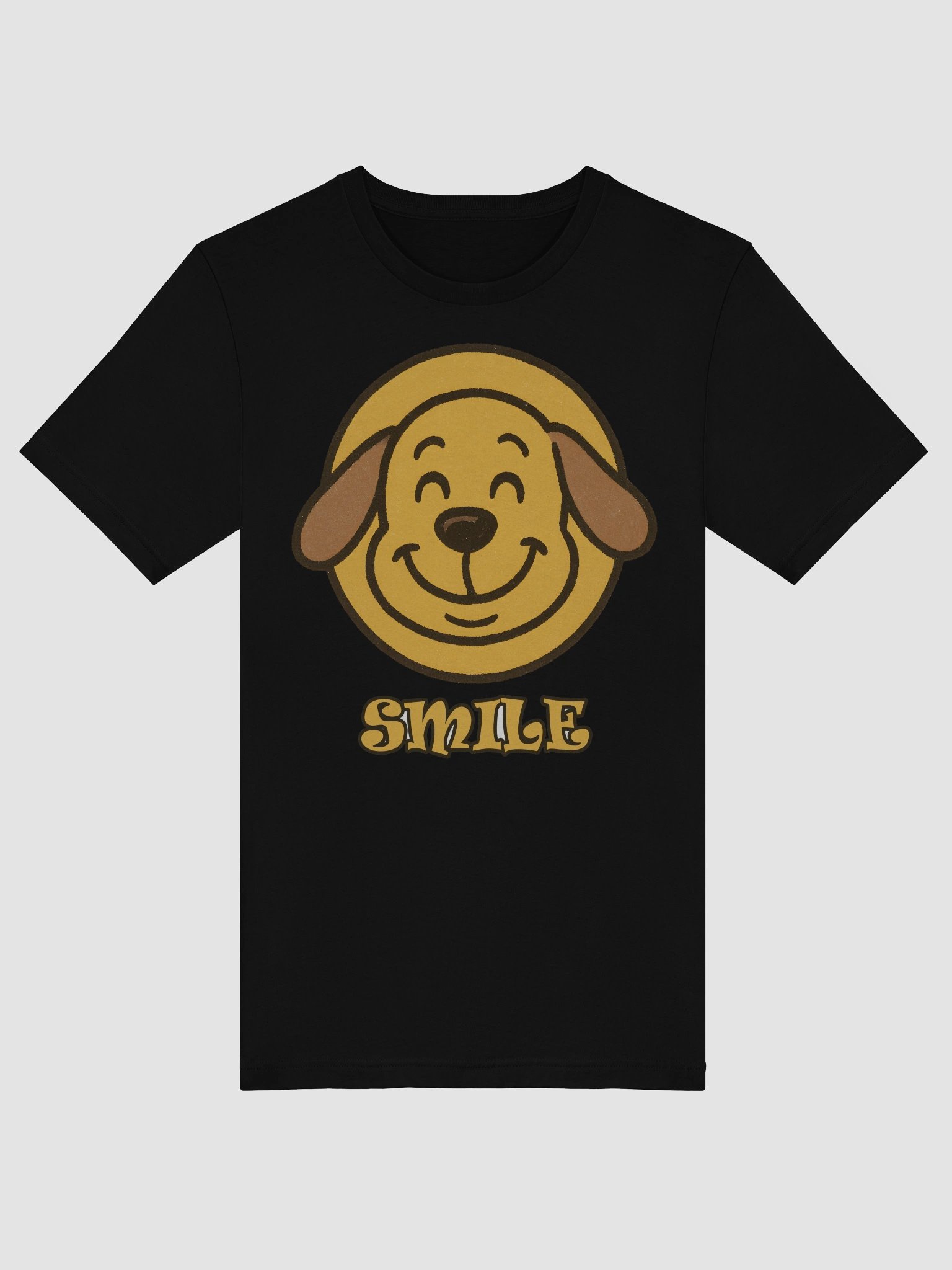 Smiling Dog 'SMILE' Graphic T-Shirt product image (5)
