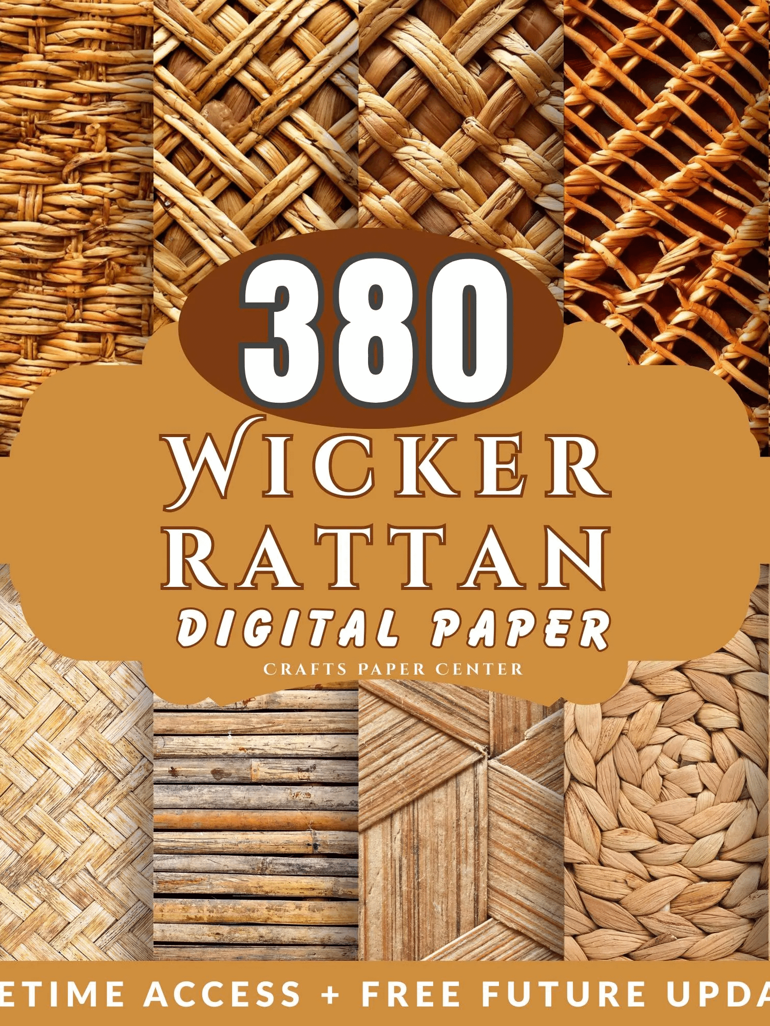 Wicker Rattan Texture Digital Paper Seamless Natural Weave Patterns product image (9)