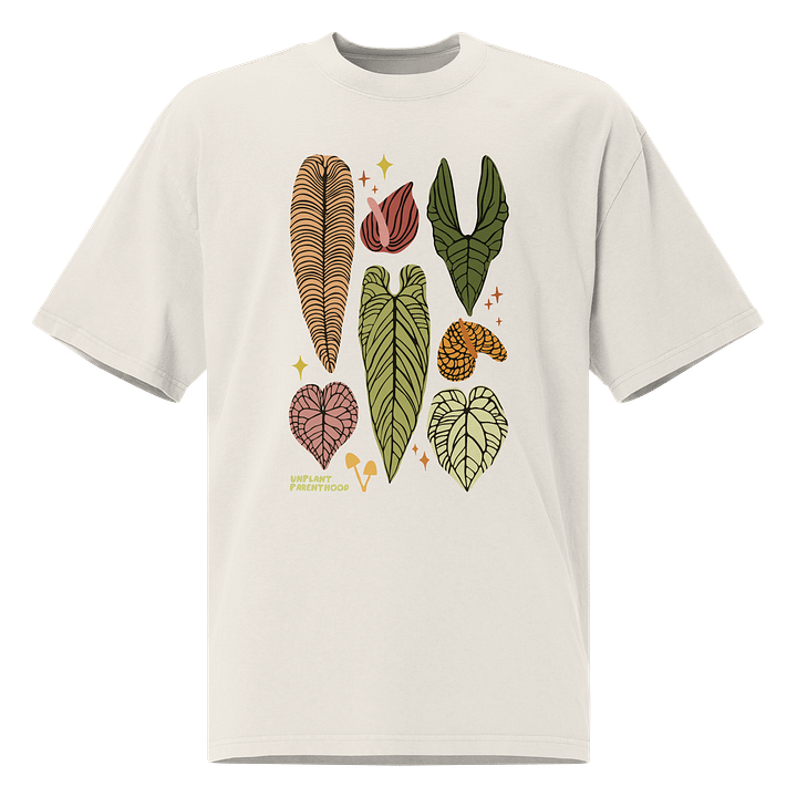 ANTHURIUM COLLAGE (front only) - Oversized Faded T-Shirt product image (1)