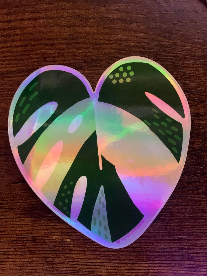 Monstera Heart Sticker product image (1)