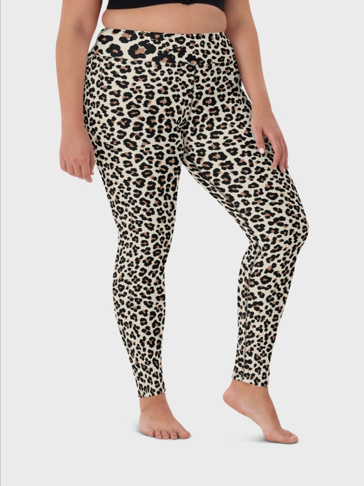 High-Waisted Leggings "Abstract Animal Leopard Skin Fur Pattern" product image (9)