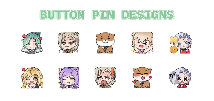 Button Pins 10x | Design 6 (Tower of Fantasy) product image (1)