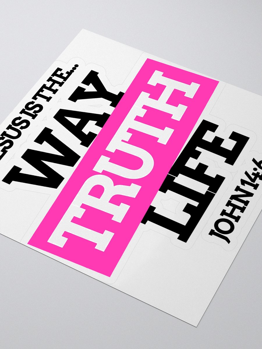John 14:6 - Way, Truth & Life Kiss Cut Stickers product image (3)