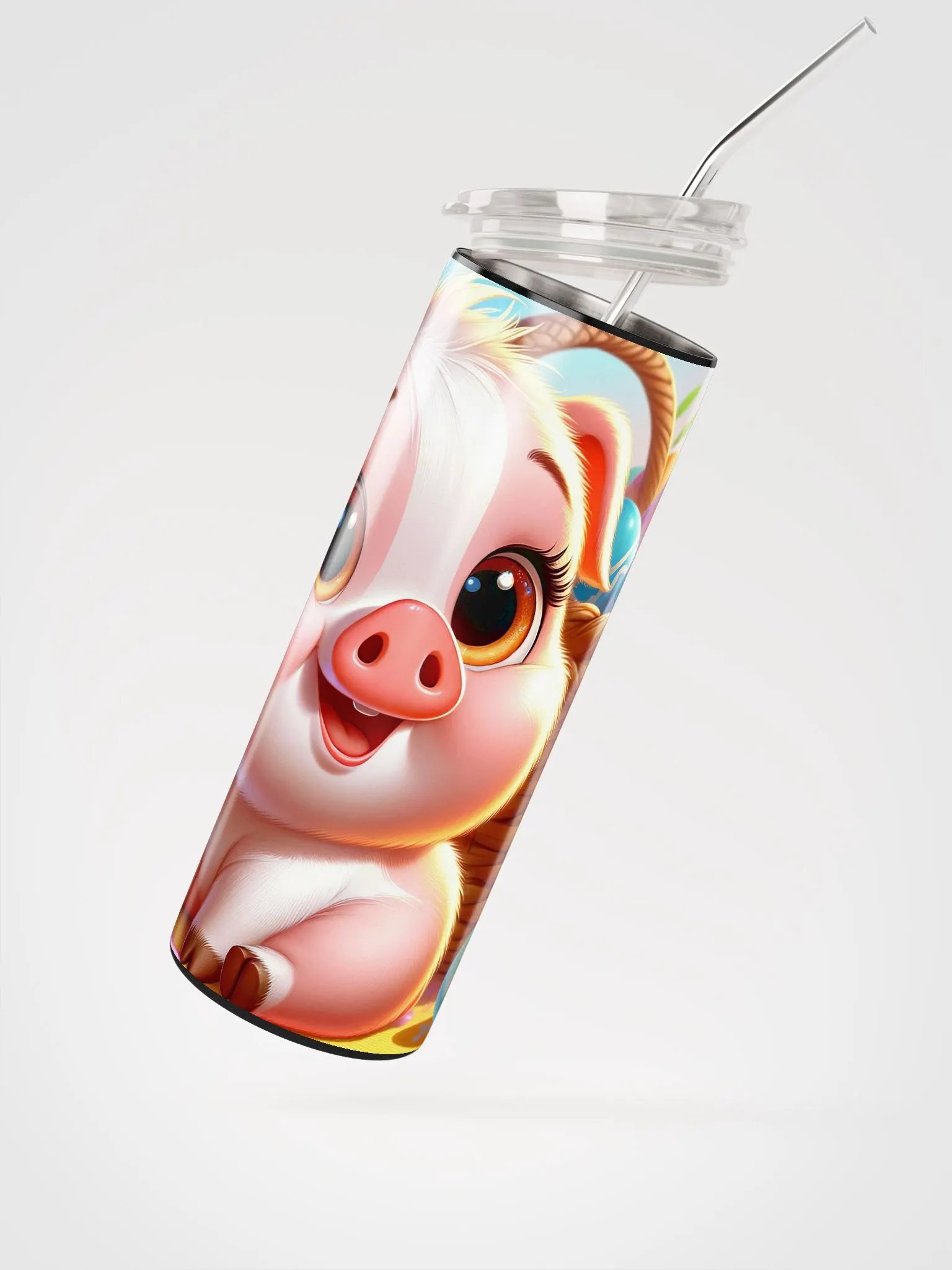 Cheerful Piglet Stainless Steel Tumbler product image (3)