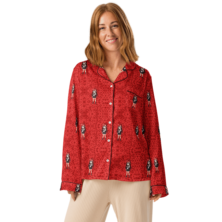 (Red CHIBI) K Women's Long Sleeve Pajama Top product image (1)