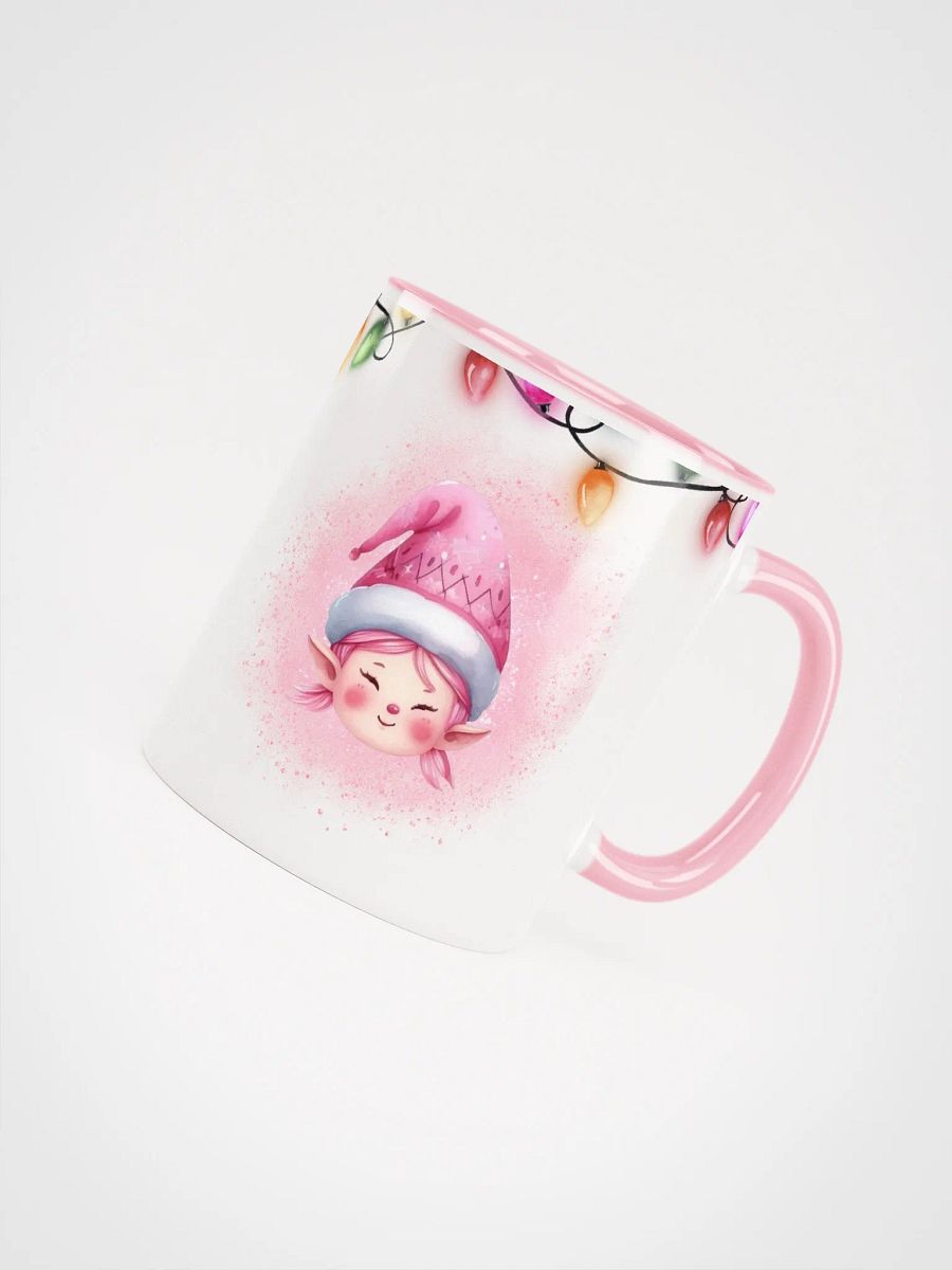 Pink Elf and Christmas lights Mug product image (4)