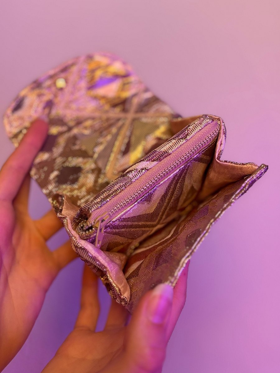 Wallet (Pink and Gold Metallic Diamonds) product image (2)