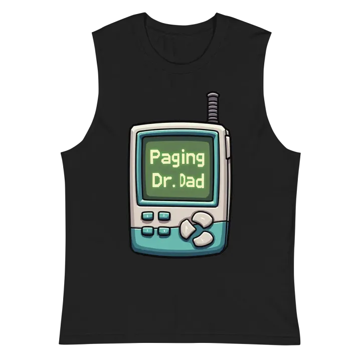 Dr. Dad Cartoon Pager Muscle Tank product image (3)