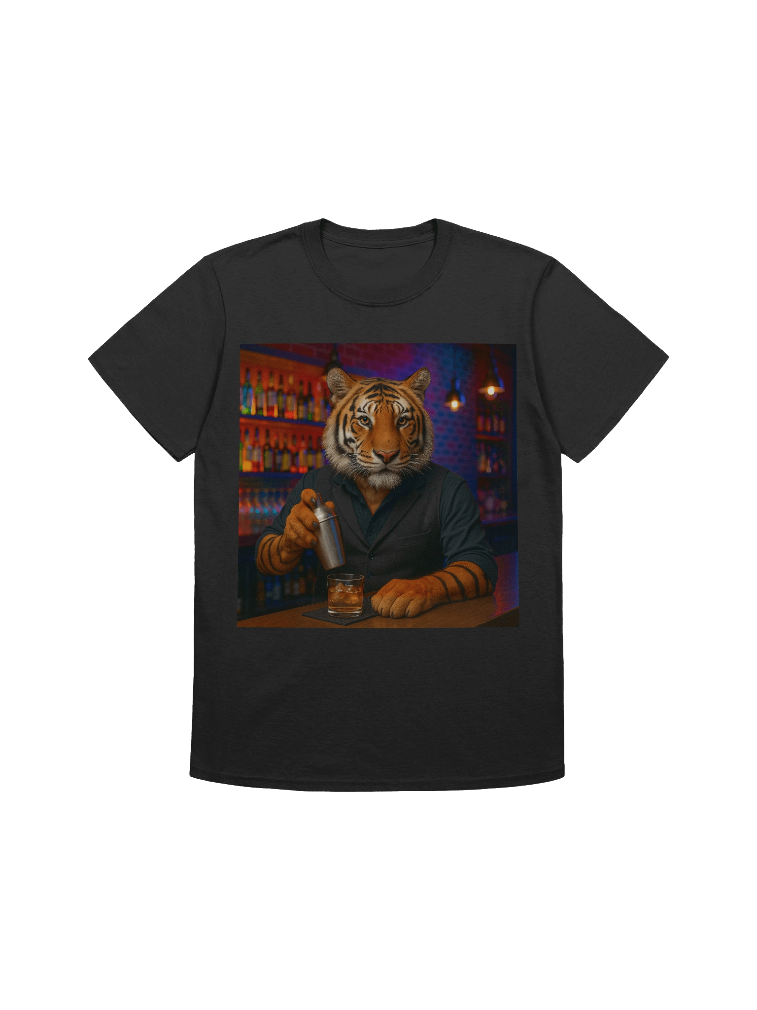 Tiger Bartender Unisex T-Shirt product image (4)