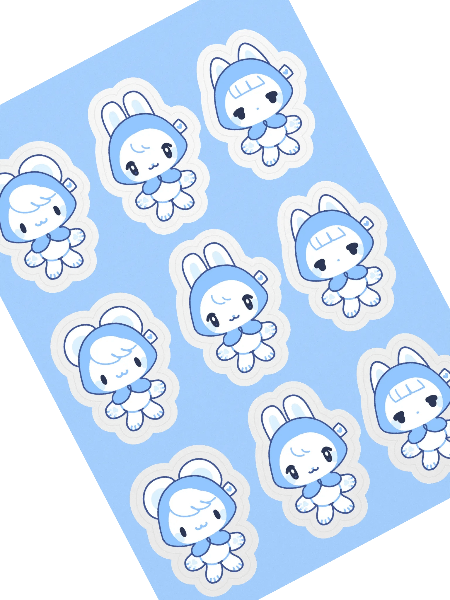🧸 Blue Plushies Sticker Sheet | By Plushpon product image (3)