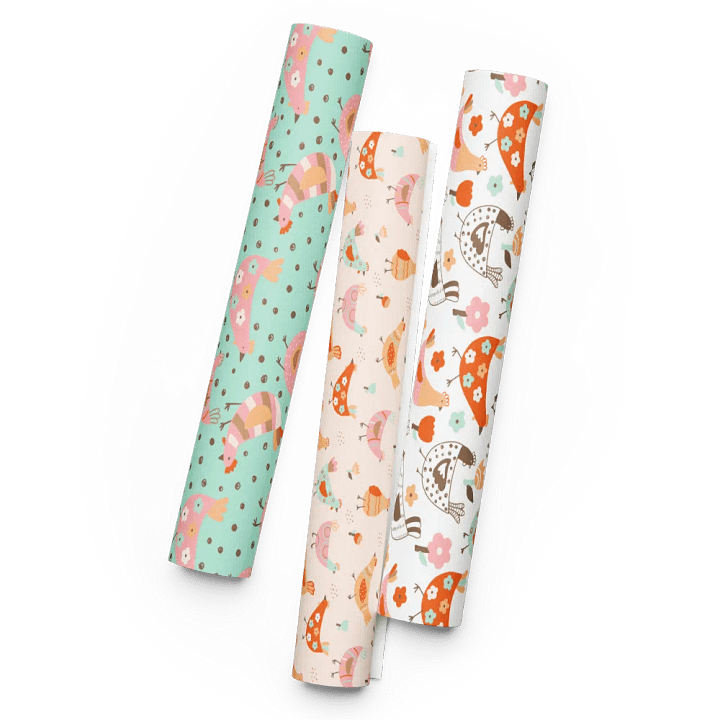 Pastel Chicken Wrapping Paper Sheet SET product image (2)