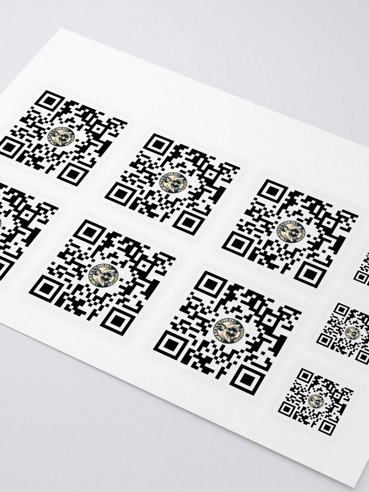 Watershed Records QR Code Sticker Sheet product image (1)