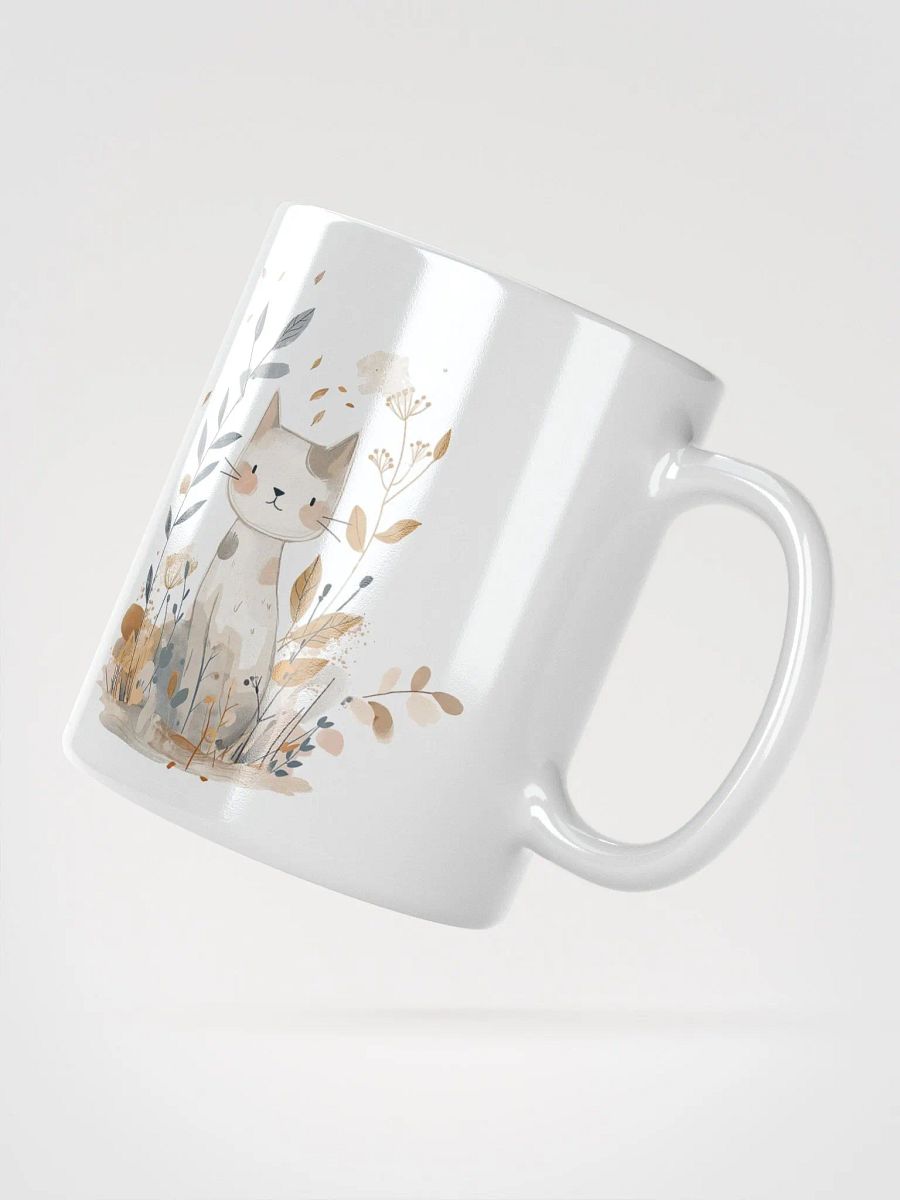 Adorable Cat Mug with Autumn Floral Design product image (3)