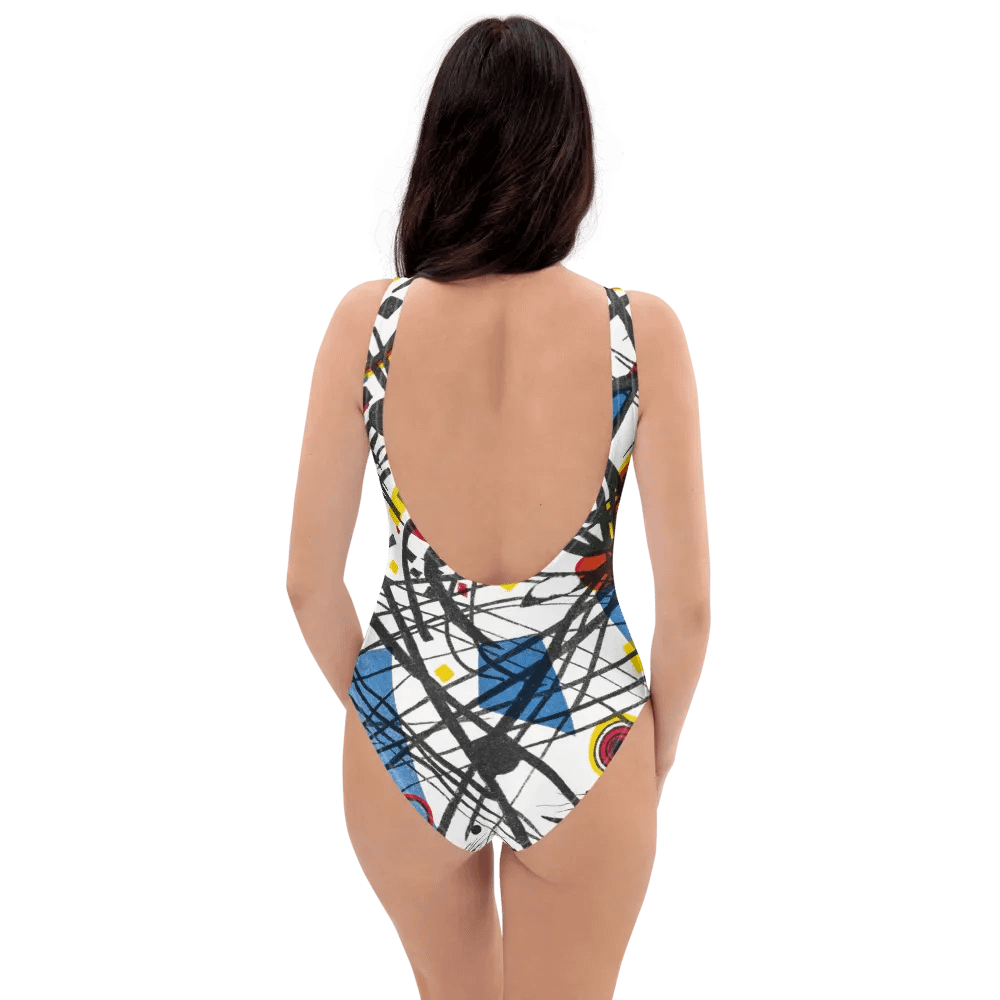 Abstract Lithographic Pattern Design one piece Swimsuit - V3 product image (1)