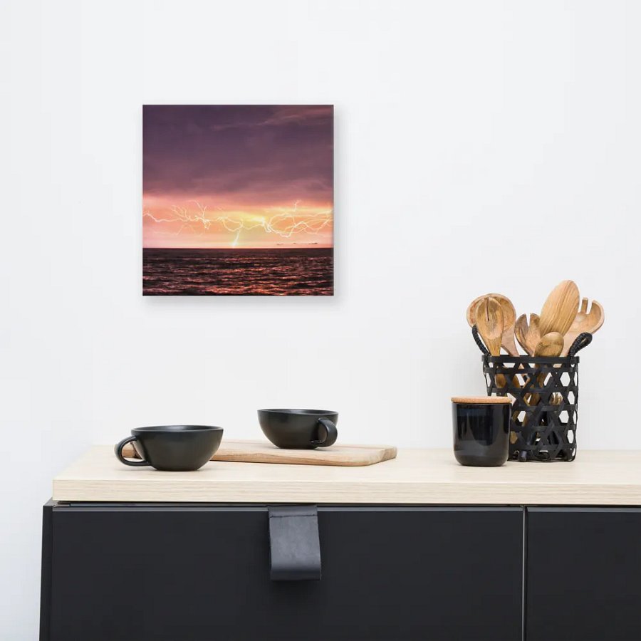 Ocean Lightning Canvas product image (8)