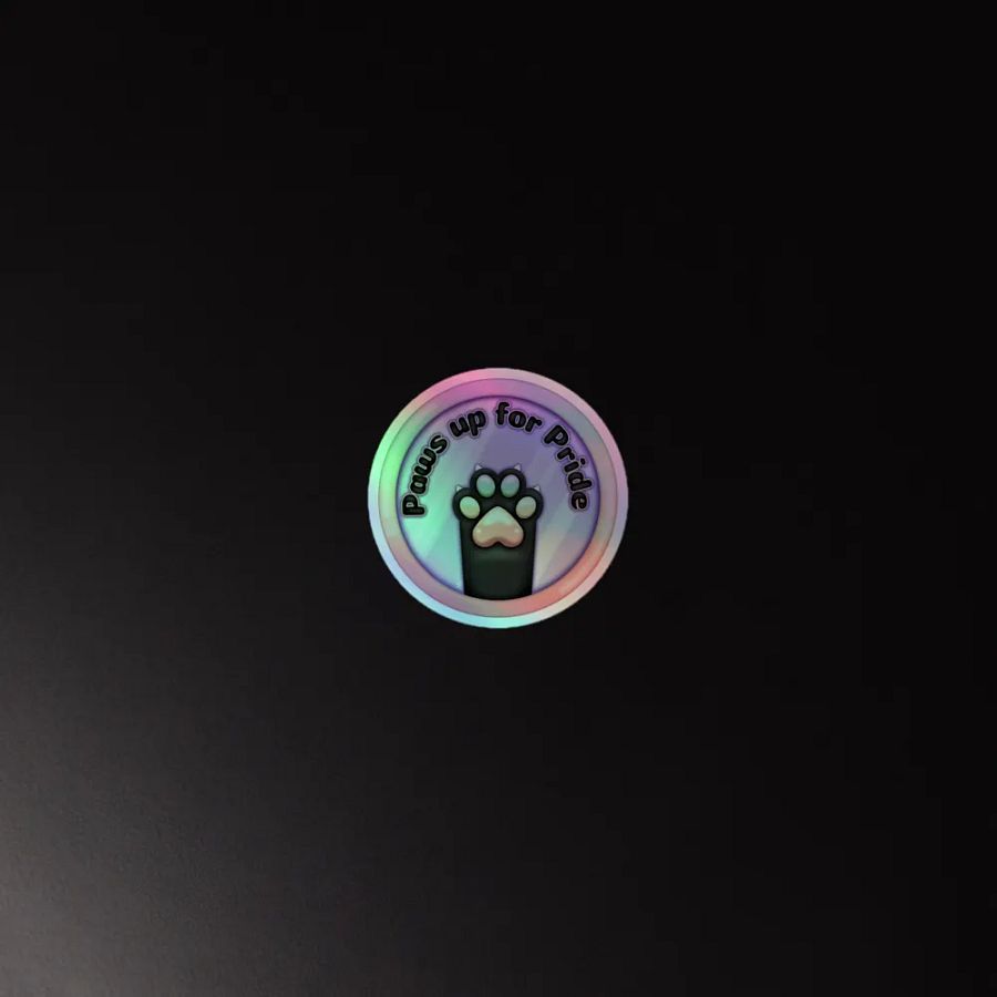 Paws Up For Pride Holo Sticker product image (2)