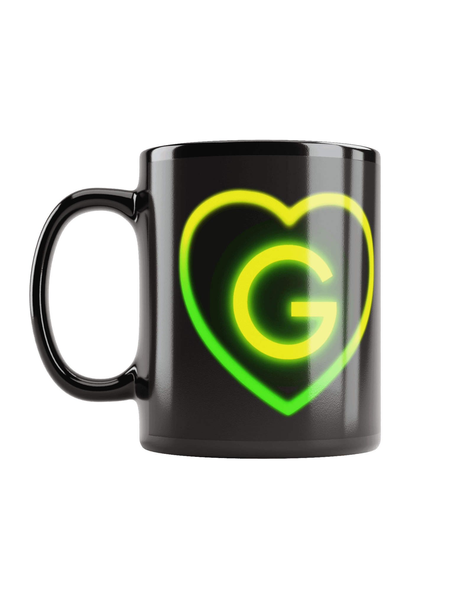 Black Mug - Glowing Gumstitch Heart product image (6)