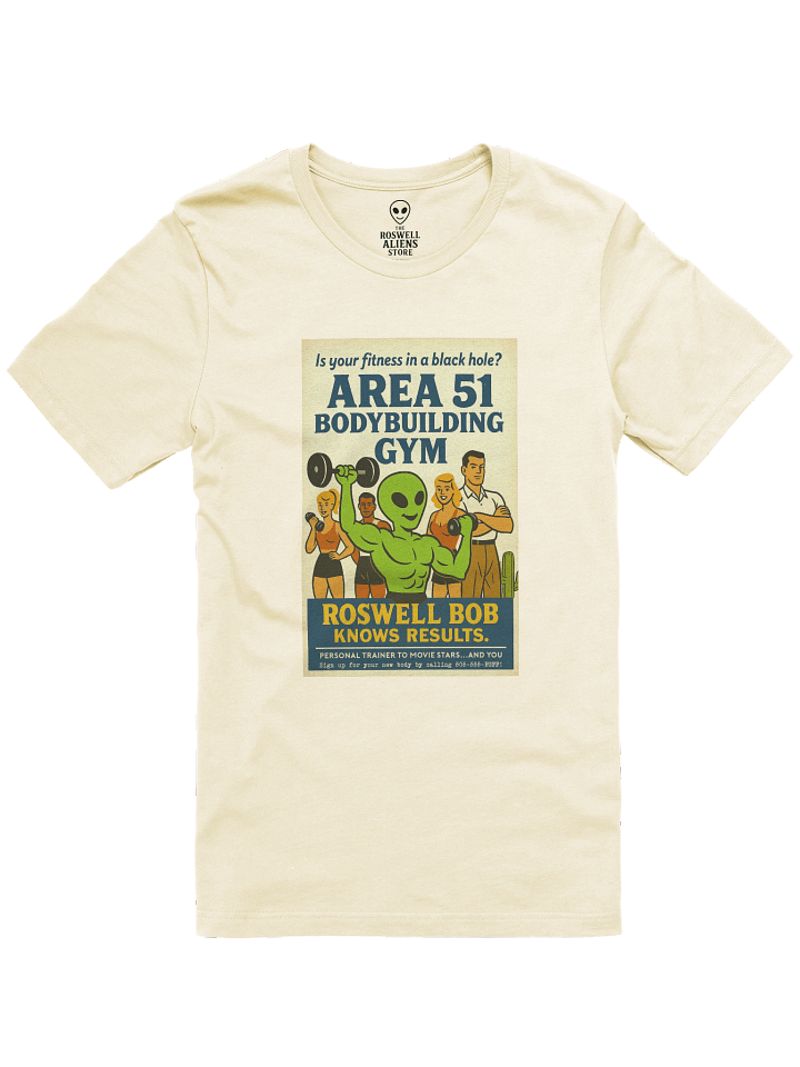 Area 51 Bodybuilding Gym Roswell Aliens 1950's Retro Unisex T-Shirt product image (2)