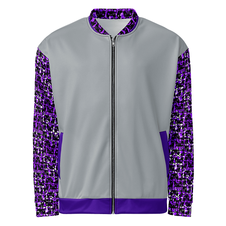 Experience Stories Unisex Bomber Jacket (Purple, Gray, and Black) product image (2)