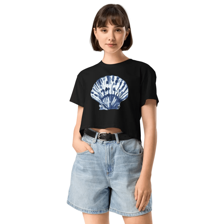 Seaside Serenity Watercolor Crop Top product image (12)