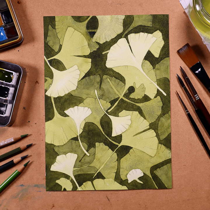 original painting : ginkgo biloba product image (1)