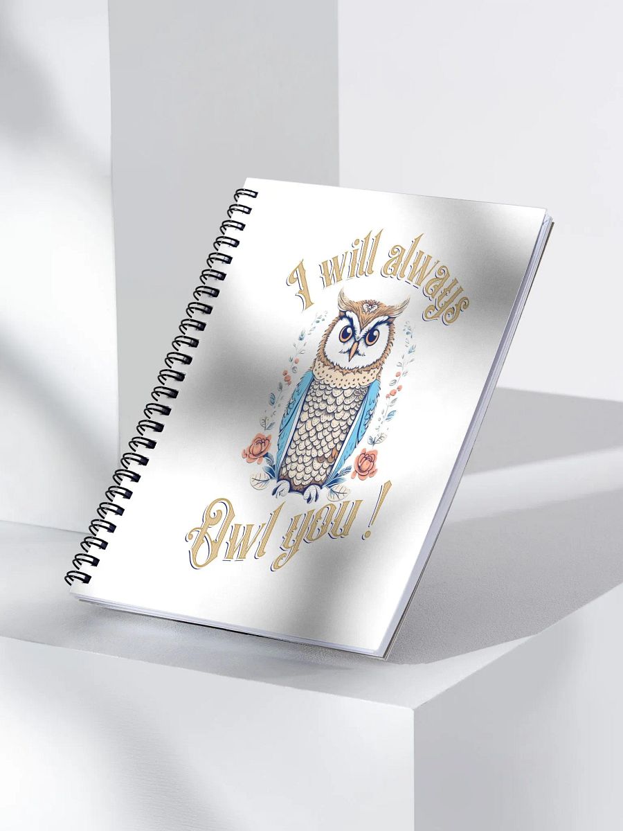 Whimsical 'I will always Owl you' Spiral Notebook product image (3)