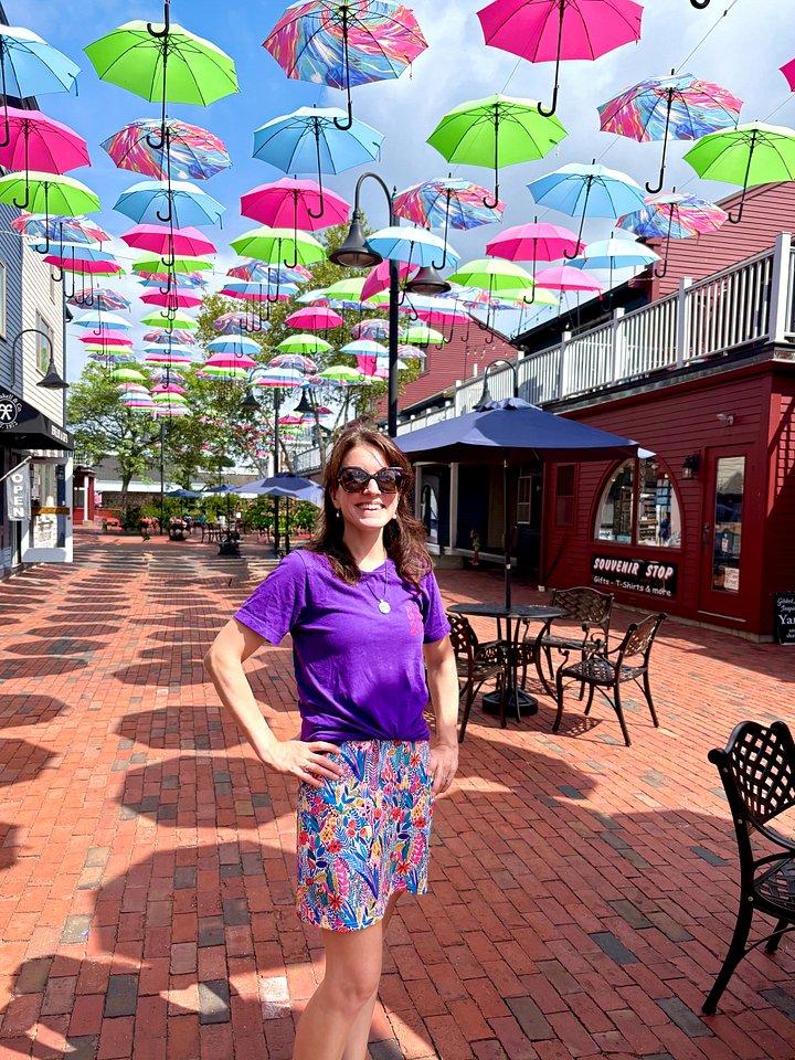 Women's | BOURNE to Cape Cod™ | Supersoft T-Shirt by Bella+Canvas | Vibrant Pink Logo on Bright Colors product image (2)