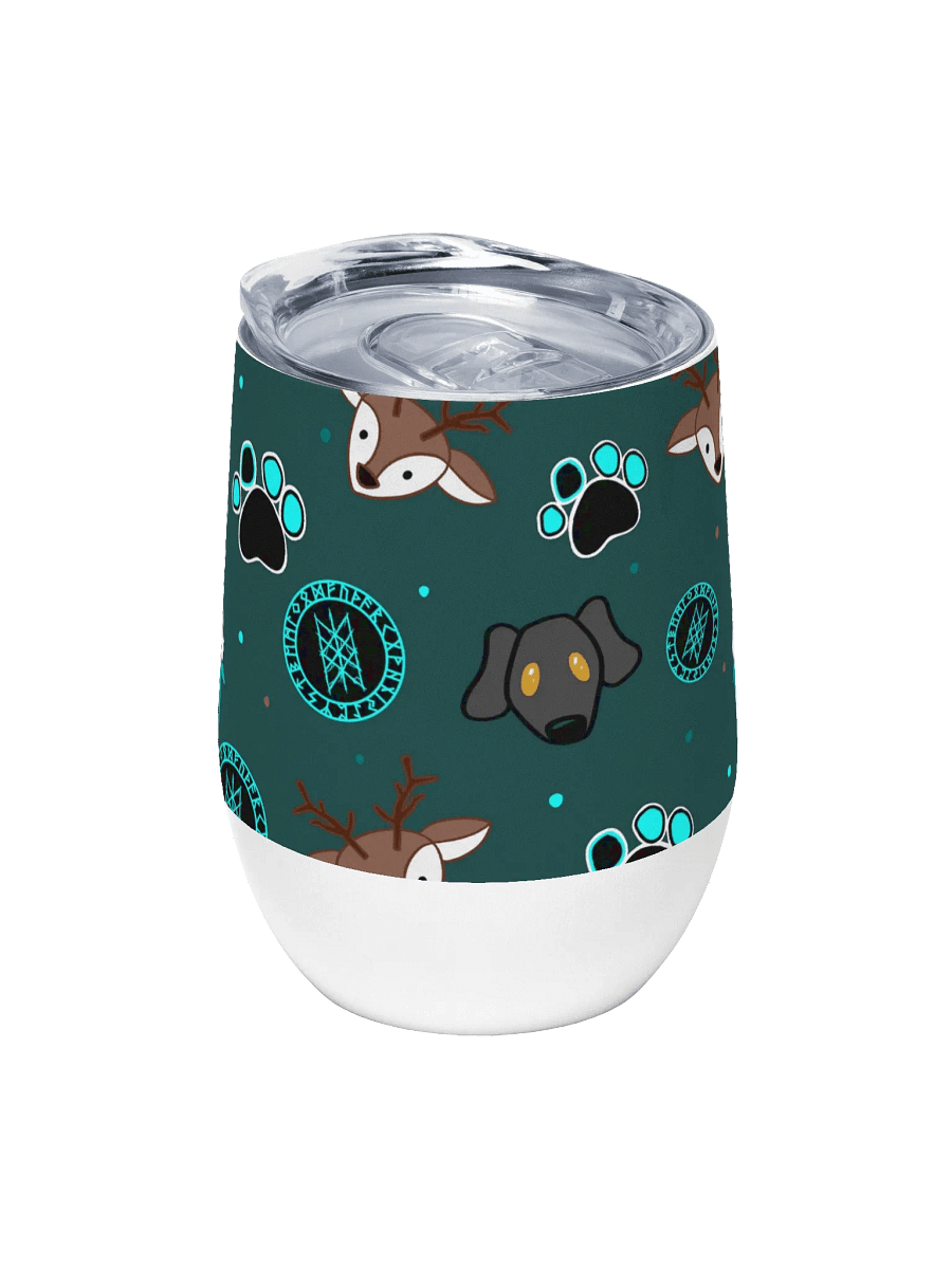 Web of Wyrd Dark Teal Wine Tumbler product image (5)